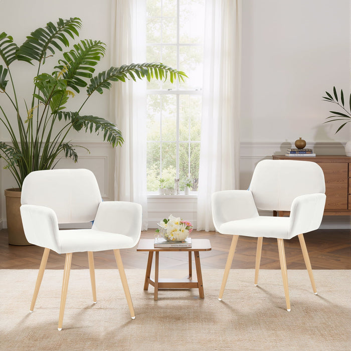 Velvet Dining Chairs, Modern Vanity Chairs with Wooden Frame Upholstered Cushion for Living Room, Bedroom, Dining Room, Kitchen