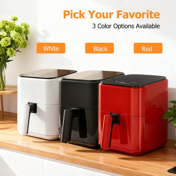 Aidoly&nbsp; Compact Air Fryer with Digital Touch – 400℉, Auto Shut-off, Nonstick &amp; Dishwasher-Safe Basket, Bake/Reheat