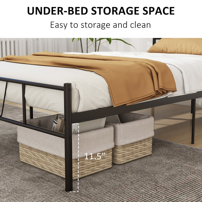 Metal Platform Bed Frame, No Box Needed,Black