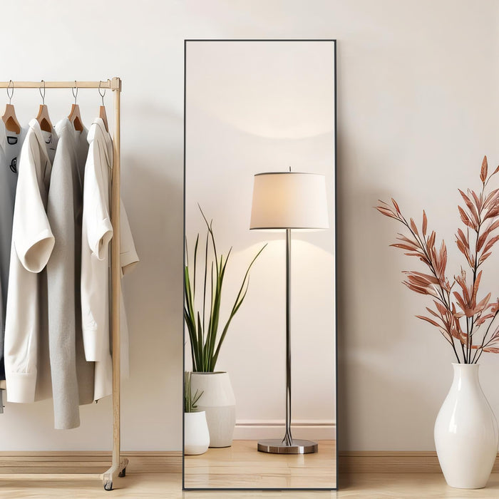 Beddle Full Length Mirror Rectangle Full Body Floor Mirror with Stand Wall-Mounted Mirror for Bedroom & Doors