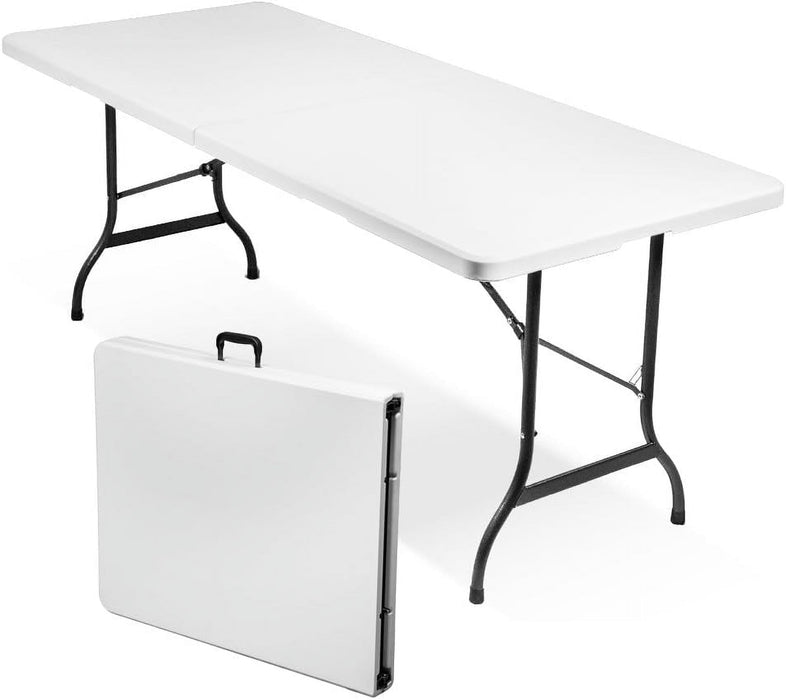 Taoset 4ft Versatile Foldable Table, Lightweight Portable Desk With Handle For Temporary Dining, Study, Tool Placement, Picnic, 300lbs Weight Capacity