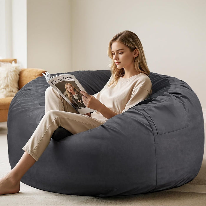 Nextay 3FT Bean Bag Chair for Adults, Oversized Memory Foam Beanbag with Washable Cover, Soft Comfy Lounge Chair for Living Room, Bedroom, Dorm