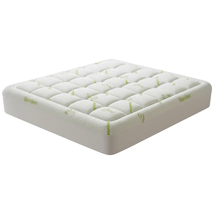 Nextay Bamboo Viscose Mattress Topper, Breathable Soft Mattress Topper with Full Elastic Skirt & Deep Pockets for Back Pain Relief, King Size, Green