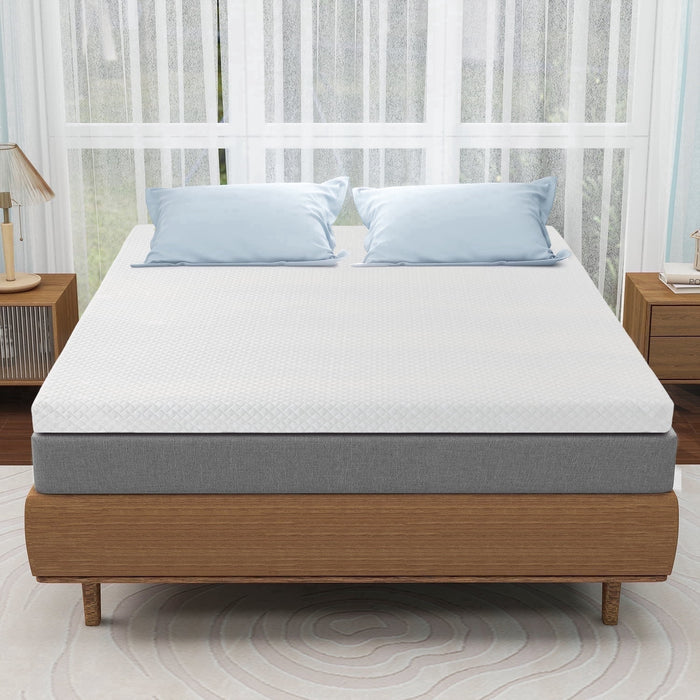 3 Inch Cal King Mattress Topper With Cover, Foam Mattress Topper for Back Pain, Gel Infused Mattress Pad
