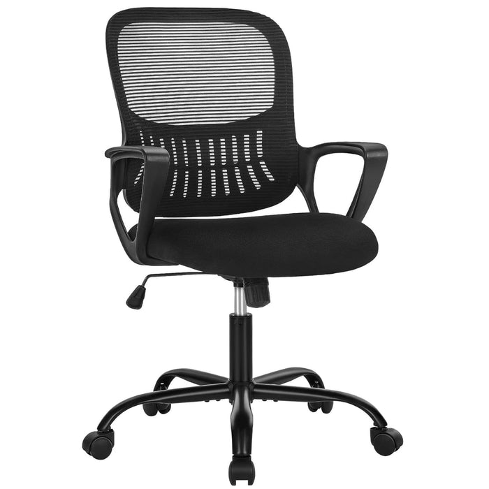 Taoset Ergonomic Mesh Office Chair with Lumbar Support - Adjustable Swivel Computer Chair, Black