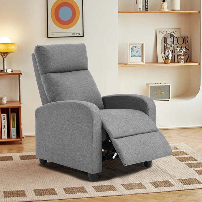 Blorly Power Recliner Chair, 34.3' Wide Recliner Chair with Footrest and Side Pocket, Sofa Chair for Living Room with Armrest (Gray)