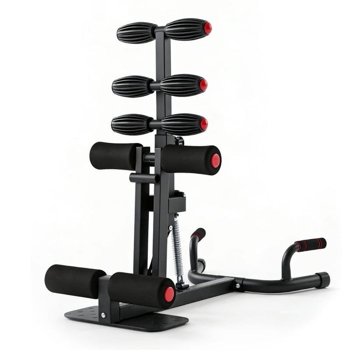 Bigleap 300 lbs Deep Squat Machine, Adjustable Glute & Leg Trainer for Home Gym, Compact Exercise Equipment for Core Strength, Red & Black