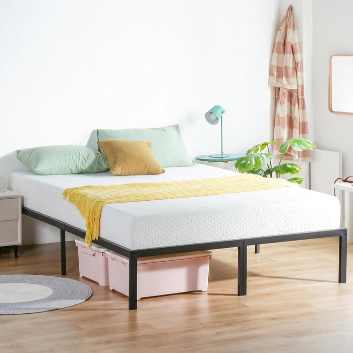 Simenmax Queen Bed Frame Metal Platform Bed, No Box Spring Needed