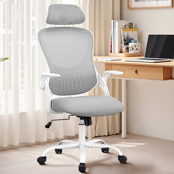Bigleap Office Chair, Ergonomic Computer Chairs with Flip-up Arms,Gray