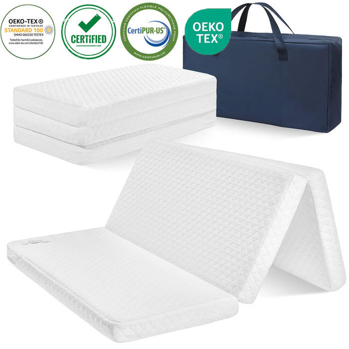 Blorly Pack and Play Mattress, Dual Sided 2-Stage Premium Memory Foam Mattresses Pad, 2.5" with Washable Breathable Cover