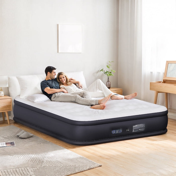 Bigleap Air Mattress Twin with Built in Pump, 16-Inch Raised Inflatable Blow up Camping Bed