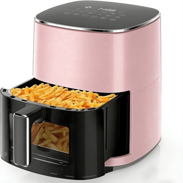 Air Fryer, 6-Quart Smart Air Fryer, 12-in-1 Functions - Air Fry, Roast, Reheat, Dehydrate, Bake, Steam, and More, 400Â°F Max Temperature, Pink