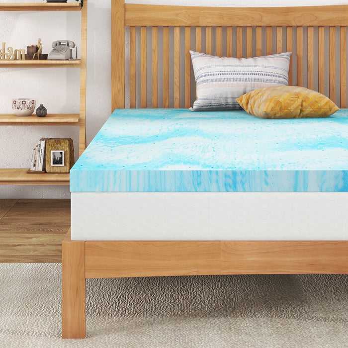 TINKLE WELL Twin Size Memory Foam Mattress Topper, 3 inch Mattress Pad, Comfort Support Back Pain Relief