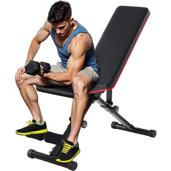 Parcus Adjustable Weight Bench, 795LBS Capacity Foldable Workout Bench for Home Gym, Incline Decline Bench Press for Full Body Strength Training