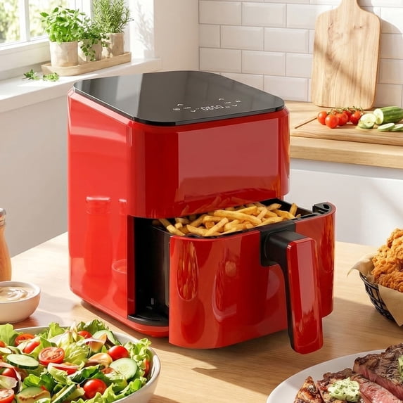 Aidoly&nbsp; Compact Air Fryer with Digital Touch – 400℉, Auto Shut-off, Nonstick &amp; Dishwasher-Safe Basket, Bake/Reheat