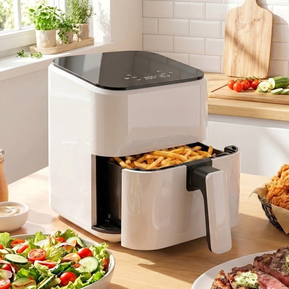 Aidoly&nbsp; Compact Air Fryer with Digital Touch – 400℉, Auto Shut-off, Nonstick &amp; Dishwasher-Safe Basket, Bake/Reheat