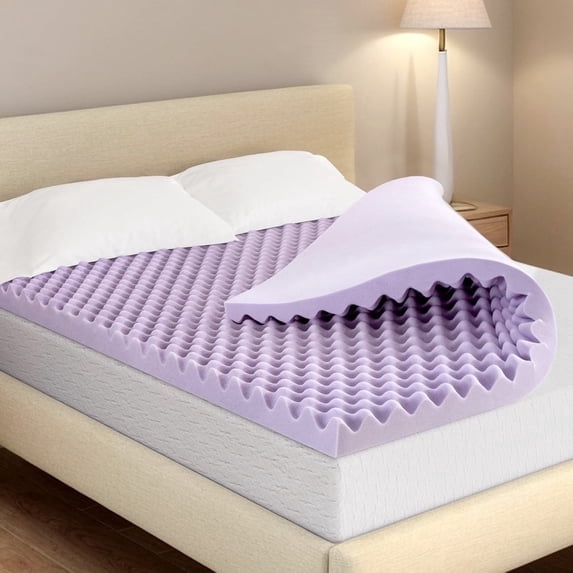 Beddle 2 Inch Cal King Memory Foam Mattress Topper, Cooling Gel, CertiPUR-US Certified, Pressure Relief