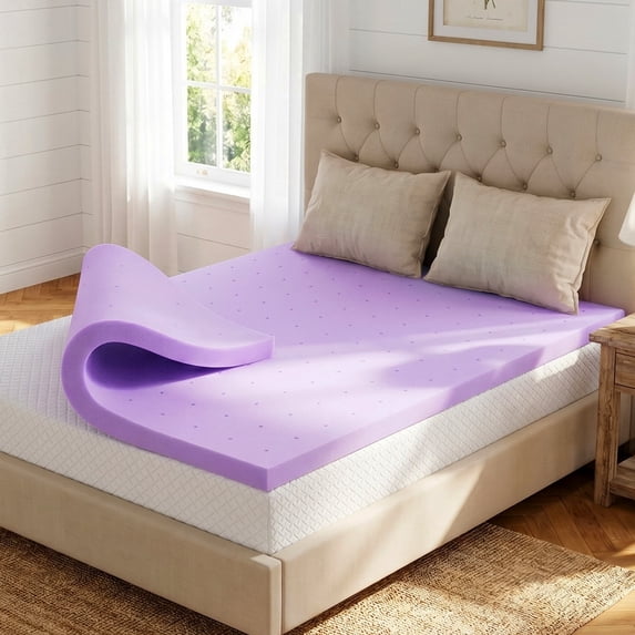Beddle Cooling Gel Memory Foam Mattress Topper, CertiPUR-US Certified, Medium