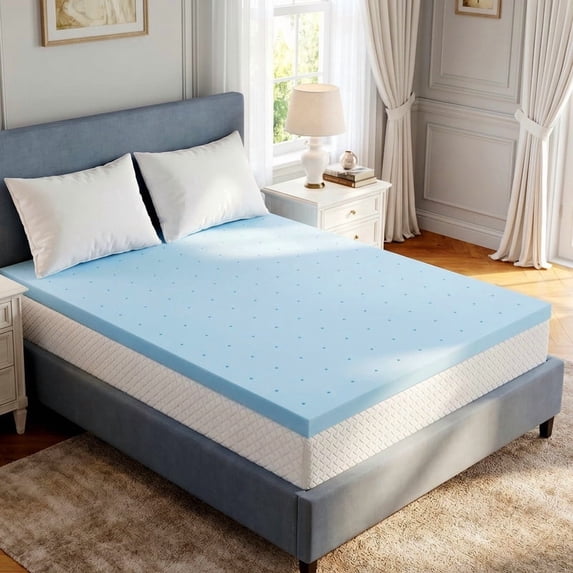 Beddle 3 Inch Twin XL Size Cooling Gel Memory Foam Mattress Topper, Body Support & Pressure Relief, CertiPUR-US Certified