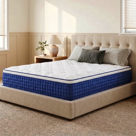 Beddle Cooling Hybrid Mattress, 10 Inch Twin Size Medium Feel Foam Mattress with Pocket Springs, Extra Edge Support, Pressure Relief, CertiPUR-US