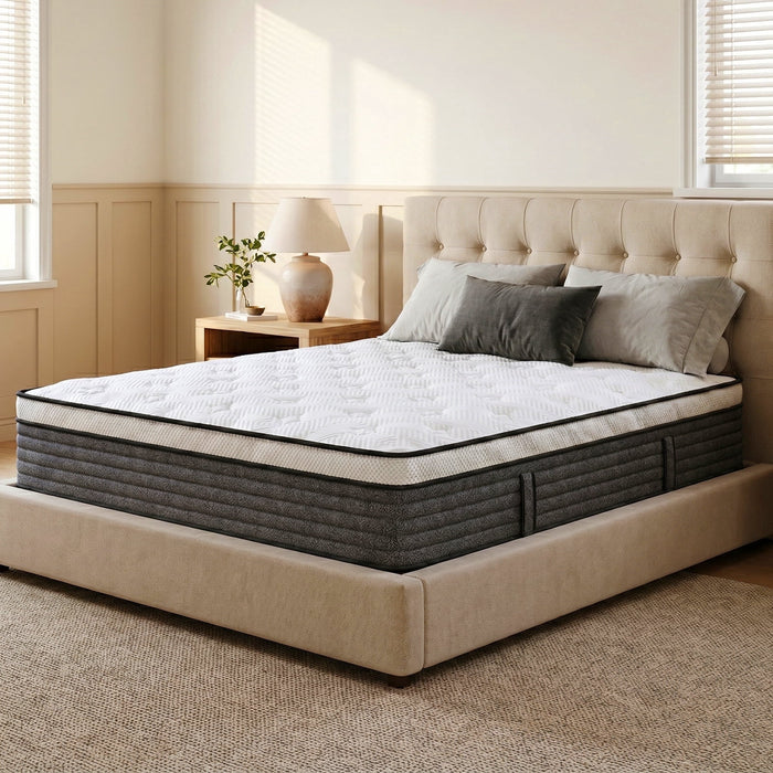 Beddle Cooling Hybrid Mattress, 10 Inch Twin Size Medium Feel Foam Mattress with Pocket Springs, Extra Edge Support, Pressure Relief, CertiPUR-US