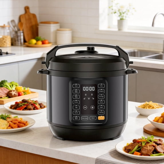 Beddle Electric Pressure Cooker 8 Quart Instant Cooker Multi-Function Rice Cooker, Slow Cooker, Steamer & Stainless Steel Pot