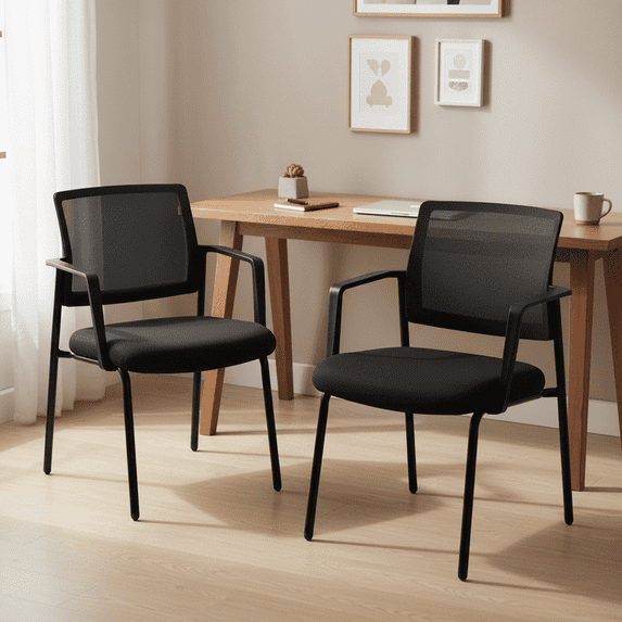 Beddle Executive Office Guest Chair,Upholstered Desk Chair with Lumbar Support and Padded Armrest, Perfect for Conference Rooms, Reception Areas, and Waiting Rooms.