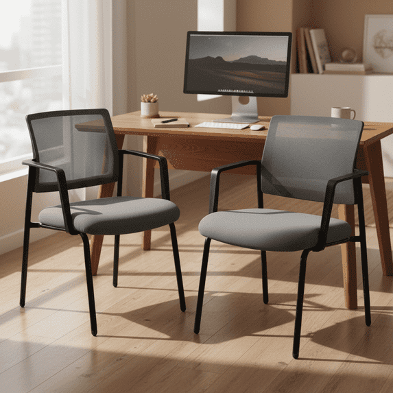 Beddle Executive Office Guest Chair,Upholstered Desk Chair with Lumbar Support and Padded Armrest, Perfect for Conference Rooms, Reception Areas, and Waiting Rooms.