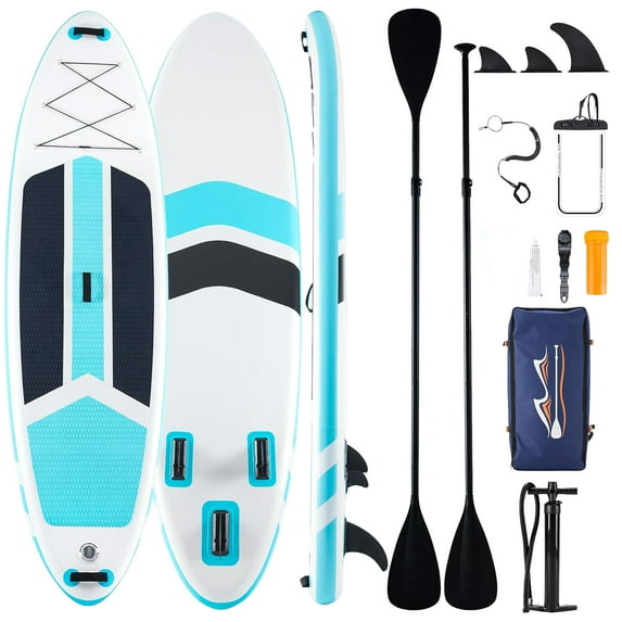 Betcozy Inflatable Stand Up Paddle Board, 2-in-1 Paddle with Premium SUP Paddleboard Accessories, Stable & Non-Slip Deck for Adults & Youth of All Skill Levels, Blue