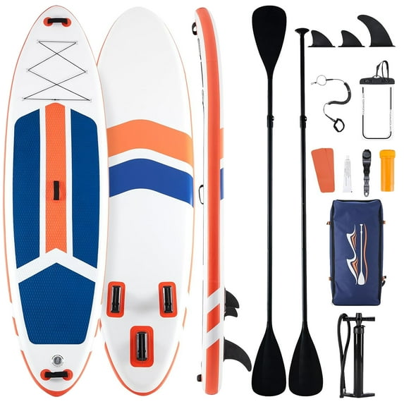 Betcozy Inflatable Stand Up Paddle Board, 2-in-1 Paddle with Premium SUP Paddleboard Accessories, Stable & Non-Slip Deck for Adults & Youth of All Skill Levels, Orange