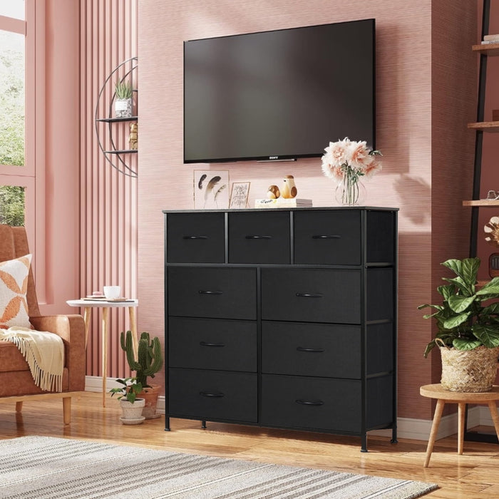 Blorly Dresser for Bedroom, 9 Drawers Dresser Chest Of Drawers, Storage Dresser Closet For Living Room, Bedroom, Hallway