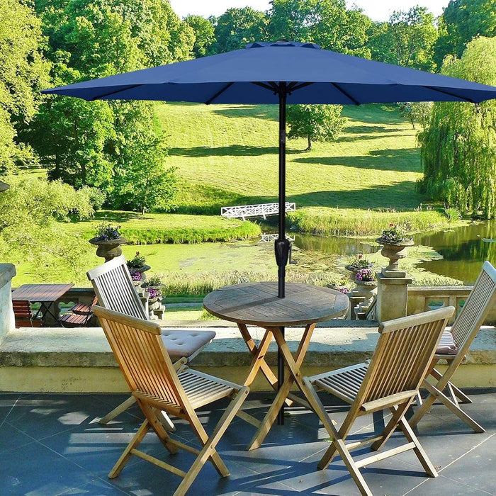 Betcozy Offset Patio Umbrella, Hanging Cantilever Umbrella with Easy Tilt Adjustment, 8 Ribs, UV Protection