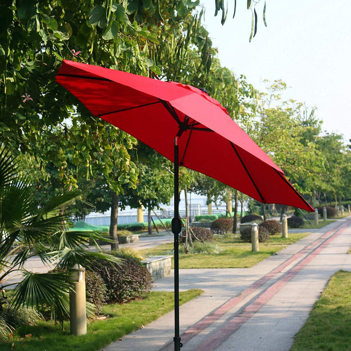 Betcozy Offset Patio Umbrella, Hanging Cantilever Umbrella with Easy Tilt Adjustment, 8 Ribs, UV Protection