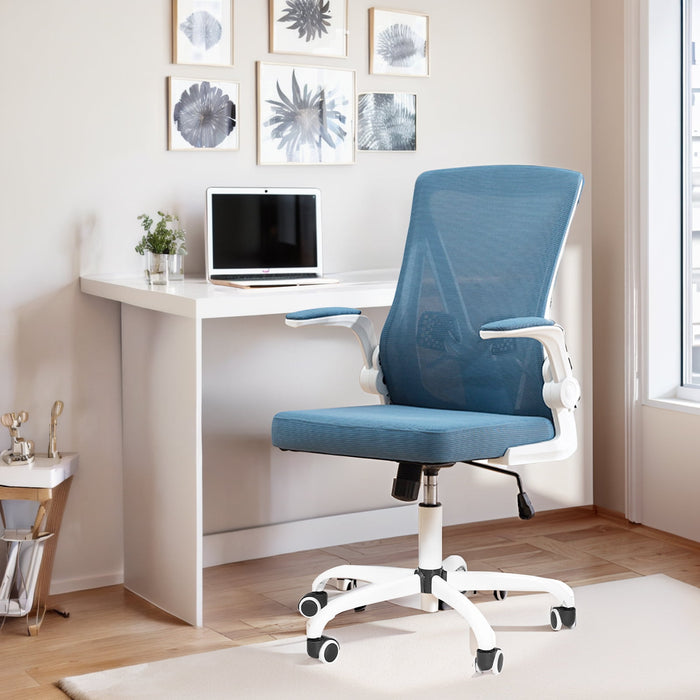 Ergonomic Mesh Home Office Chair with Armrests, Adjustable Height/Tilt, 360-Degree Swivel, Mid-Back Executive Task Chair, Black