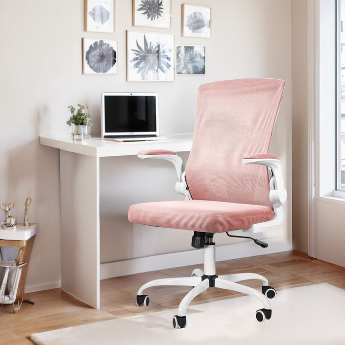 Ergonomic Mesh Home Office Chair with Armrests, Adjustable Height/Tilt, 360-Degree Swivel, Mid-Back Executive Task Chair, Black