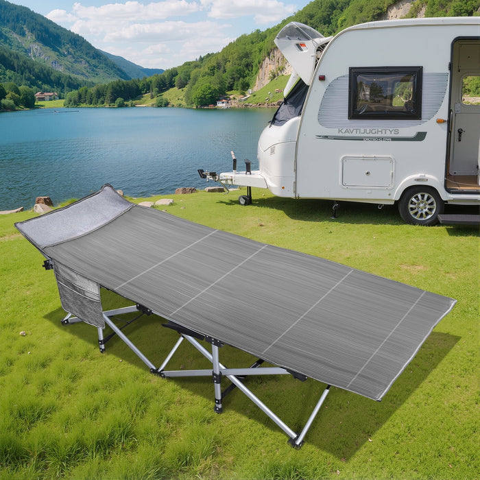 BEDDLE Foldable Camping Cot for Adults,Heavy Duty Twin Cot, Double Layer Oxford Fabric, Sleeping Bed for Tent