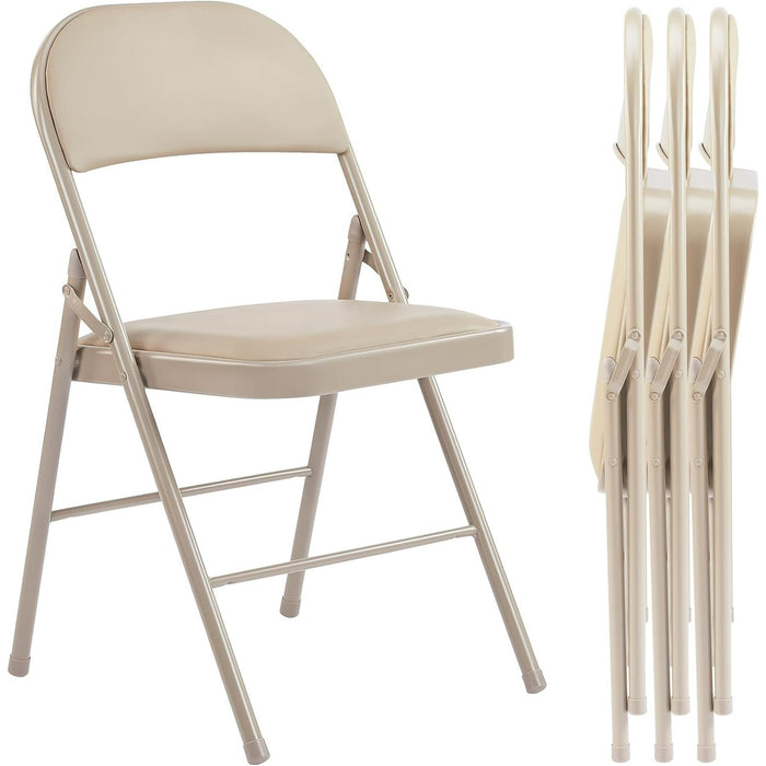 Blorly Folding Chair, Metal Padded Chairs for Outdoor & Indoor, Events Office Wedding Party, 330lbs Capacity