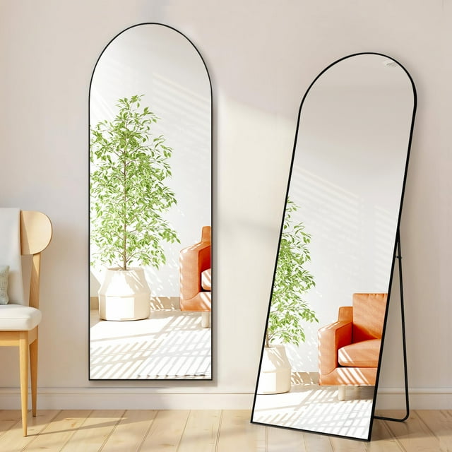 Beddle Full Length Mirror Rectangle Full Body Floor Mirror with Stand Wall-Mounted Mirror for Bedroom & Doors