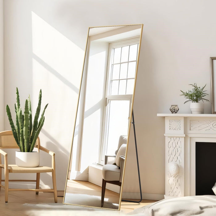 Full Length Mirror Rectangle Full Body Floor Mirror with Stand Wall Mirror for Bedroom Dressing