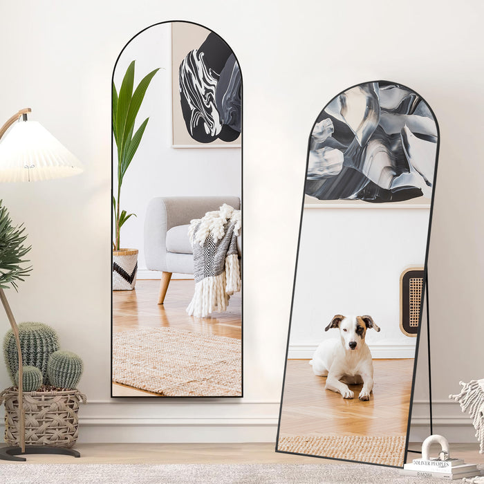 Beddle Full Length Mirror Arched Full Body Floor Mirror with Stand Wall Mirror for Bedroom Dressing
