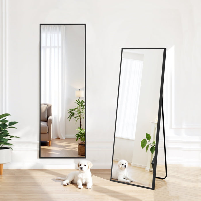 Blorly Full Length Mirror, Floor Mirror with Stand, Freestanding, Wall Mounted, Arched-Top Full Body Mirror for Bedroom, Dressing Room -Gold