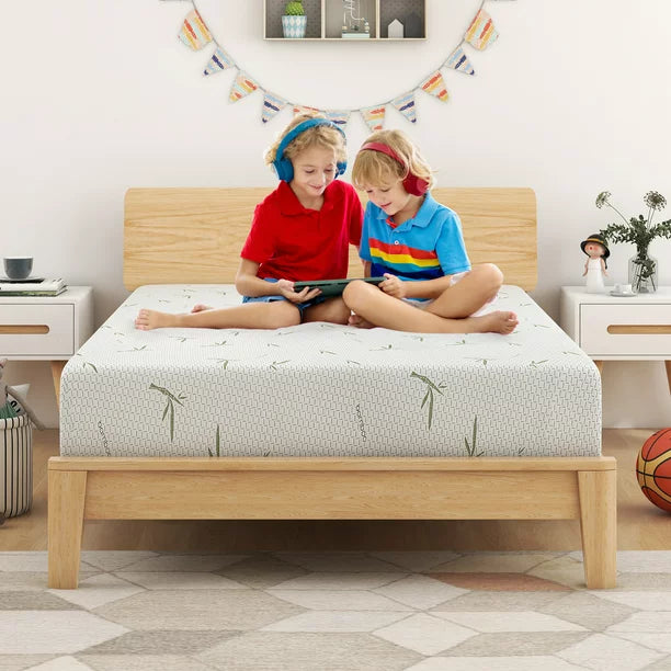 Queen Mattress, 10 inch Memory Foam Mattress Bed in a box, with Green Tea Cooling Gel, Medium, Made in USA