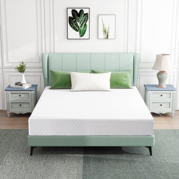 Beddle Mattress Bed in a Box, 6/8/10/12" Cooling Green-Tea Gel Memory Foam Mattress with Graphene Fabric Cover