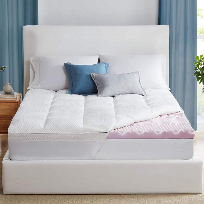 Mattress Topper,Queen Size Gel Memory Foam Bed Topper