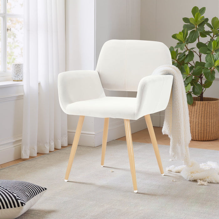 Velvet Dining Chairs, Modern Vanity Chairs with Wooden Frame Upholstered Cushion for Living Room, Bedroom, Dining Room, Kitchen