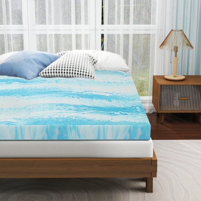 3 inch Mattress Topper, Gel Memory Foam Mattress Topper in a Box