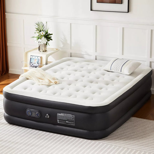Blorly Air Mattress, Inflatable Blow Up Airbed High Capacity Pump Non-Slip Bottom