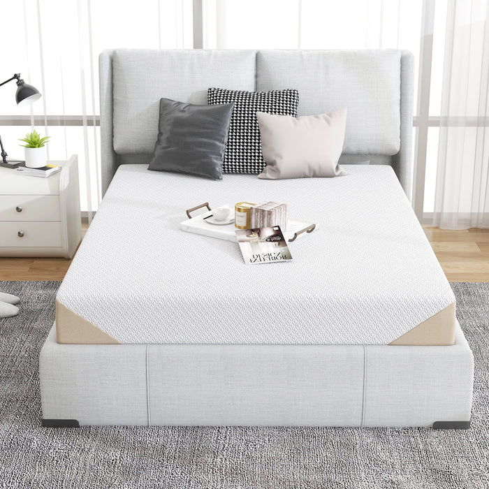 Mattress 8 Inch, Green Tea Gel Memory Foam Mattress in A Box for Pain Relief & Cool Sleep,Made in USA