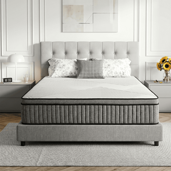 Beddle Mattress bed in a box, Beddle 12" Hybrid Memory foam Mattress, Medium Firm