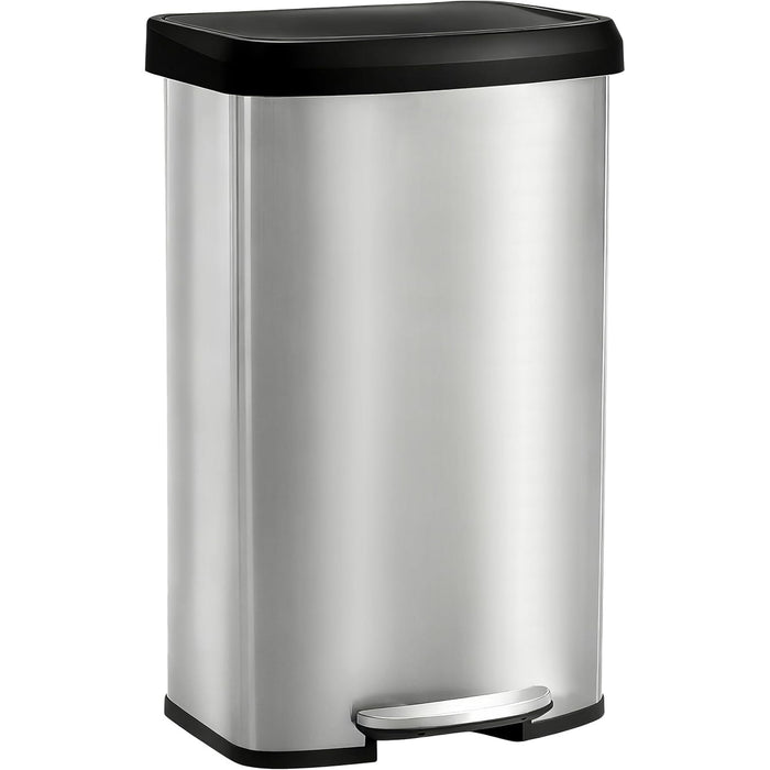 Blorly Kitchen Trash Can, 21.2 Gallon Garbage Can with Single Inner Bins, 80 Liter Large Capacity Trash Can with Soft-Close Foot Pedal, Stainless Steel